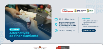 Capacitación presencial - "Alternativas de financiamiento" Tu Empresa - Ministerio de la Producción del Perú