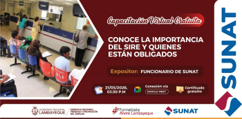 Capacitación online "Conoce la importancia del SIRE y quiénes están obligados" (GRTPE Lambayeque)