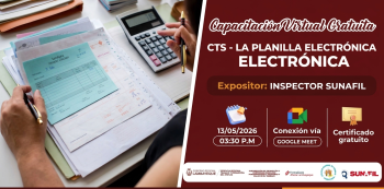 Capacitación online gratis - "CTS- PLANILLA ELECTRÓNICA" (GRTPE Lambayeque)