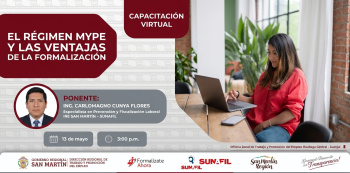 Capacitación virtual - "El régimen MYPE y las ventajas de la formalización " DRTPE San Martín