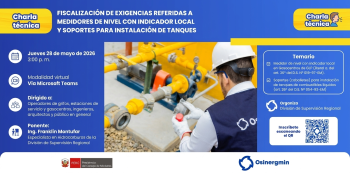 Charla online Fiscalización de exigencias referidas a medidores de nivel con indicador local