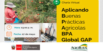 Charla virtual - "Implementacion BPA Global GAP" Agro Rural (MIDAGRI)