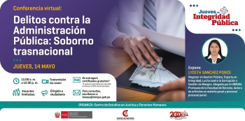 Conferencia virtual en modalidad online gratis - "Delitos contra la Administración Pública" MINJUSDH