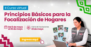 Curso online gratis "Principios Básicos del Sistema de Focalización de Hogares (Sisfoh)" del MIDIS