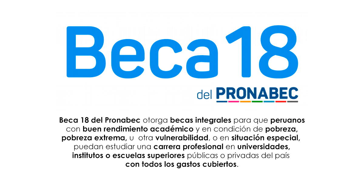 Beca 18 - Convocatoria 2026 Pronabec