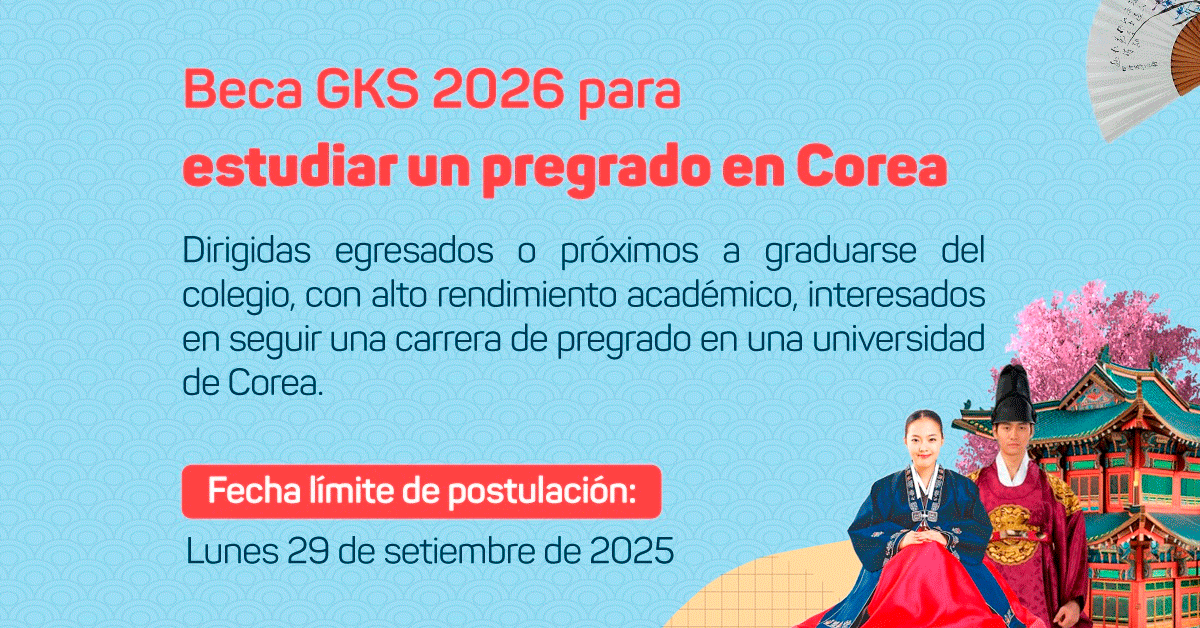 Becas GKS 2026 para posgrados en Corea - Becas para peruanos