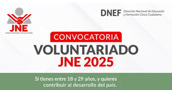  Programa de Voluntariado Juvenil 2025 del Jurado Nacional de Elecciones(JNE)