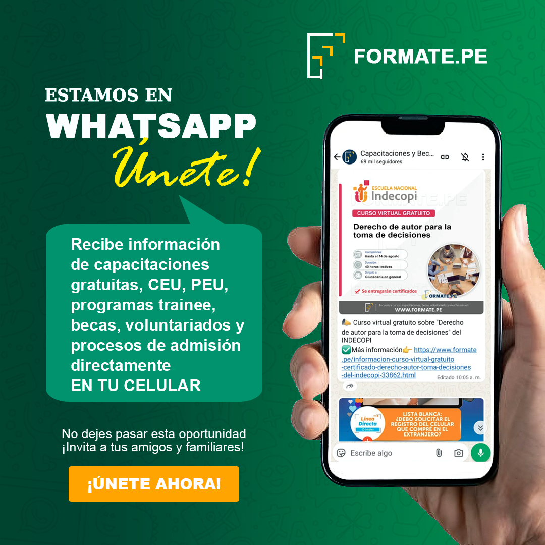 Canal de whatsapp de FormatePe